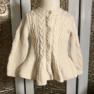baby gap, 18-24m peplum cable knit sweater